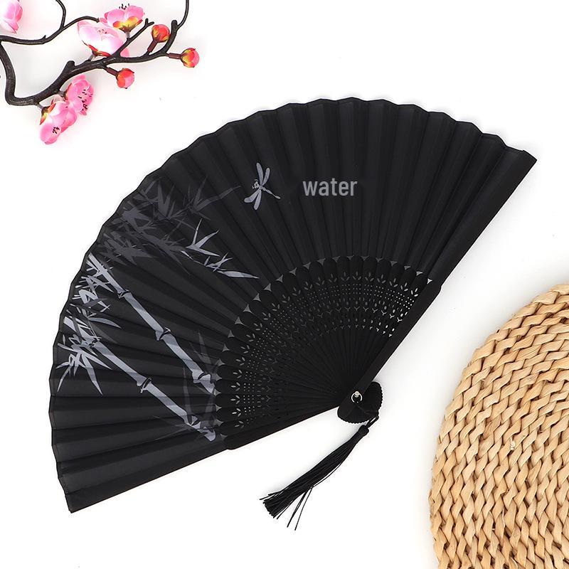 Hanfu skládací vějíř pro ženy inspirovaný japonským a čínským stylem – Scénický tanec bambusový styl
