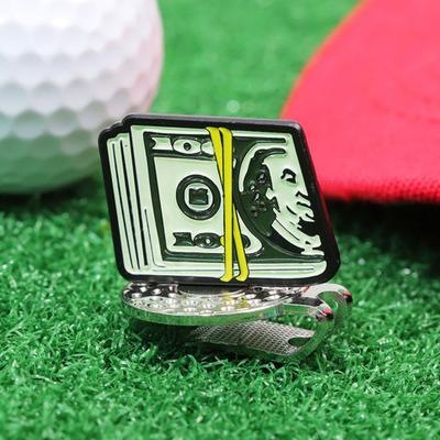 Amerika Cash Označovač golfových míčků Magnetický klip na golfovou čepici Muži Ženy Golfky Klobouky Kalhoty Tašky Průzory Opasky Kovová spona Golfové doplňky Nadšenci Dárek