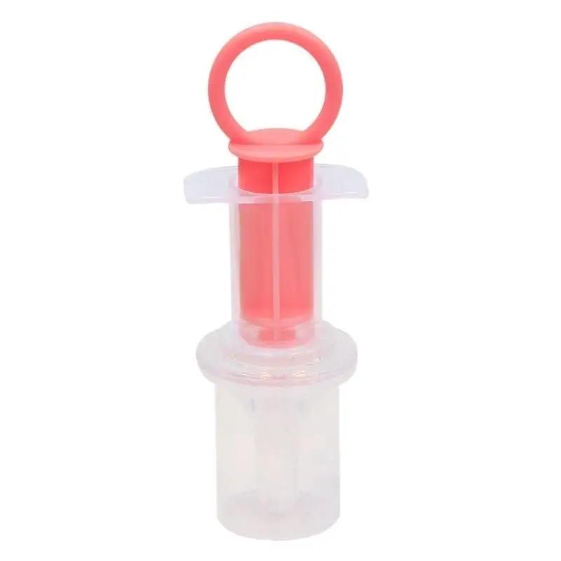 

Transparent Infant Medicine Dropper for Pacifier Nipple Syringe рожевий