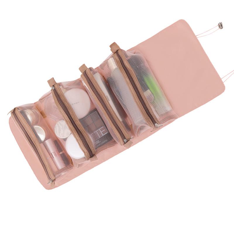 Portable 4-in-1 Travel Makeup & Toiletry Organizer Bag, Foldable Storage Pouch