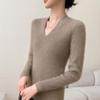 Women's Slim Fit V-Neck Cashmere Sweater - Autumn/Winter 2025 Versatile Lightweight Knit Cardigan