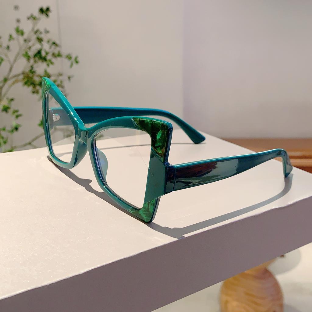 Oversized Cat Eye Glasses Women New Blue Light Blocking Non-prescription Eyeglasses Fashion Butterfly Shaped Eyewear