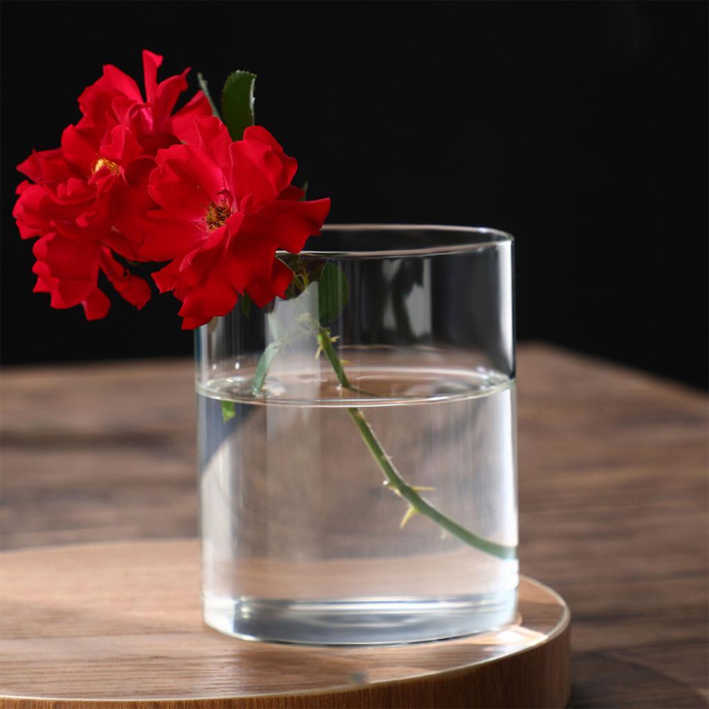Clear Glass Flower Vase Tabletop Borosilicate Vases Floral Arrangements for Home Office Wedding Table