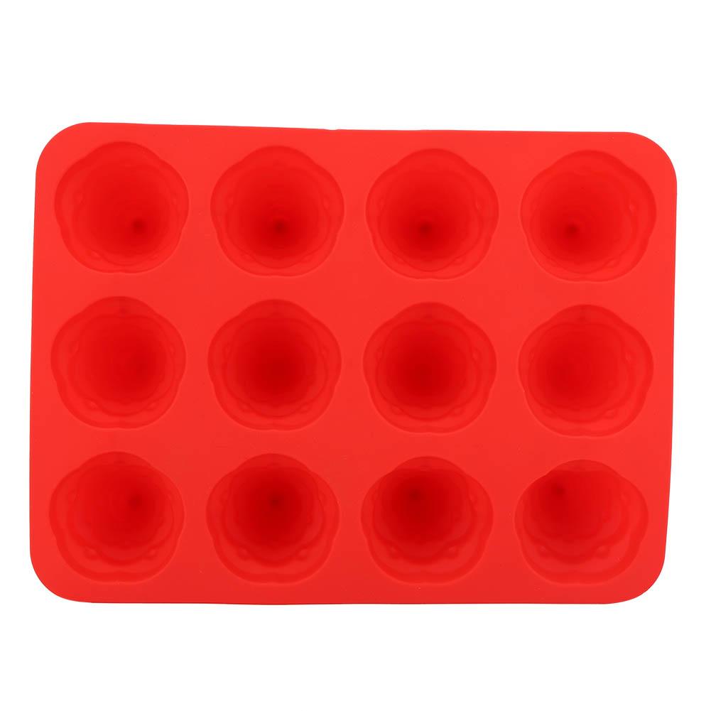 12 Hole   Christmas Tree Silicone Mold Cake Mould for Mousse Chocolate Muffin Baking Tool