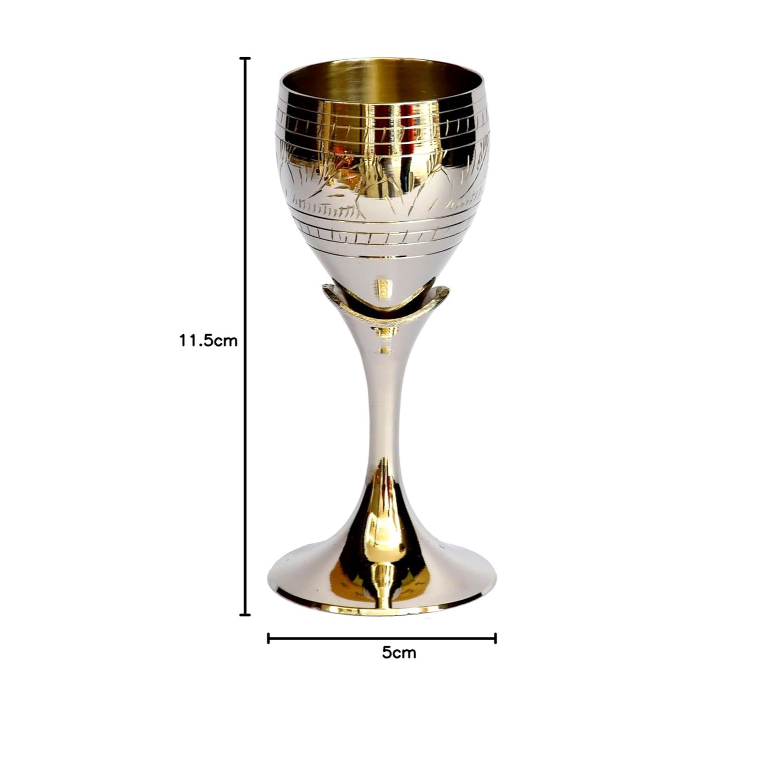 ESPLANADE Brass Engraved Wine Glass, Metal Goblet, Champagne Flutes, Royal Medieval Chalice Vintage Coupe,
