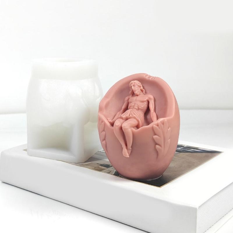 3D Ostereier Formen Silikonform Ornamentformen Osterkerzenformen Seifenformen Gussformen zur Heimdekoration