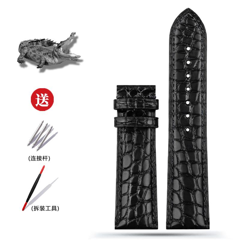 

Crocodile Skin Watch band 16mm 18mm 19mm 20mm 21mm 22mm Blue Brown Black Genuine Leather strap Stainless steel buckle Bracelets 12x10mm Width