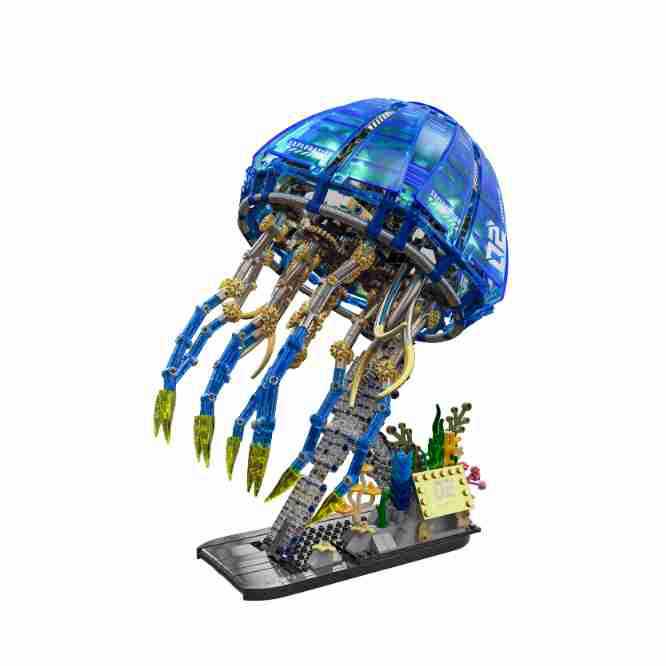 

Tuomu Bionic Jellyfish Model: Mechanical Light-Up Building Blocks - Educational, Movable, Decorative Toy Gift