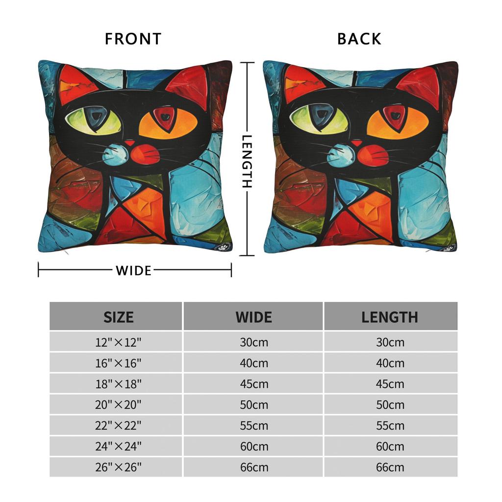 Pillow Case Picasso Cat Oil Soft Pillow Cover For Sofa Home Decoration Fashion Pillowcases