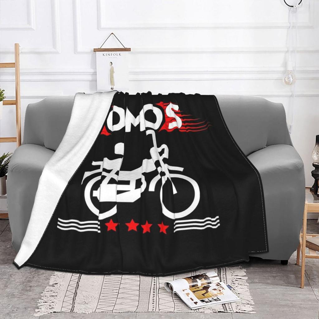 Coperta Morbida Calda in Flanella Tomos Moped Coperta da Letto per Letto Soggiorno Picnic Viaggio Casa Divano
