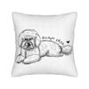 Cute Bichon Frise Pillow Cover  Comfy Cushion Cover Funny Pillow Case For Sofa Home Decor