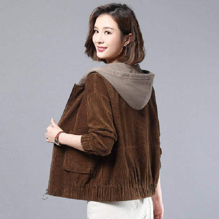 Slim-fit Corduroy Jacket for Women's Autumn and Winter New Easy-to-match Jacket for Women