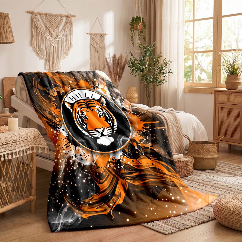 Hull City Football Print Flannel Blanket Soft Warm Sofa Bed Throw Blanket For Home Office Bedroom