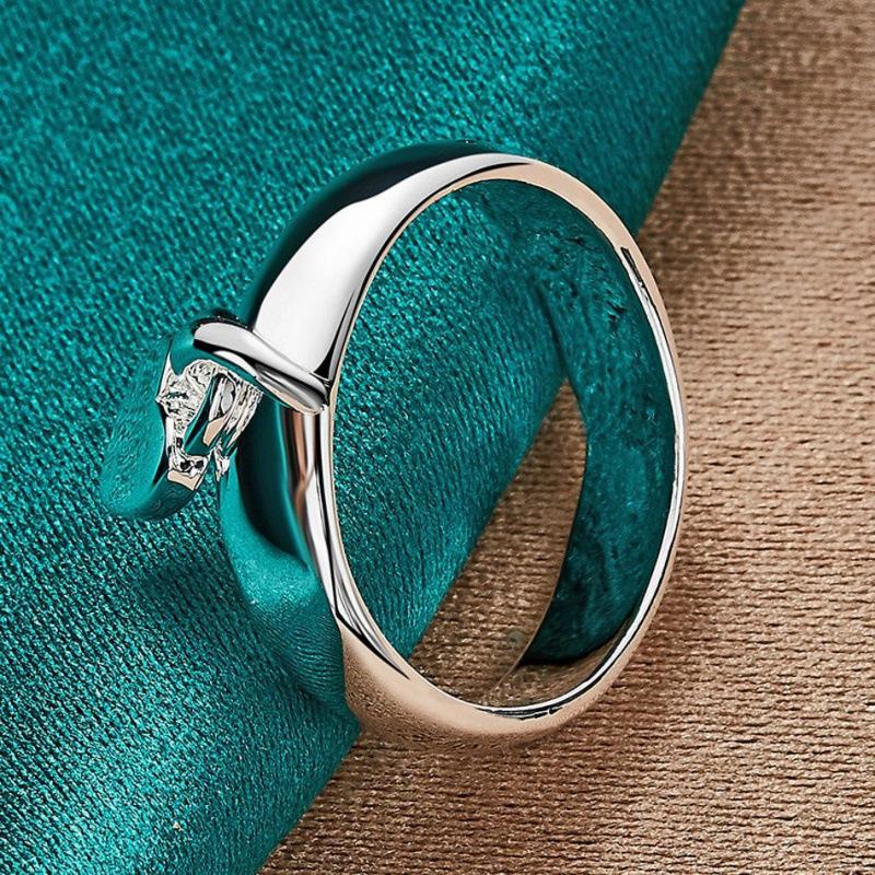 Anello Pendente a Forma di Cuore Geometrico Gioiello per Donna Come Regalo - Anello a Forma di Cuore