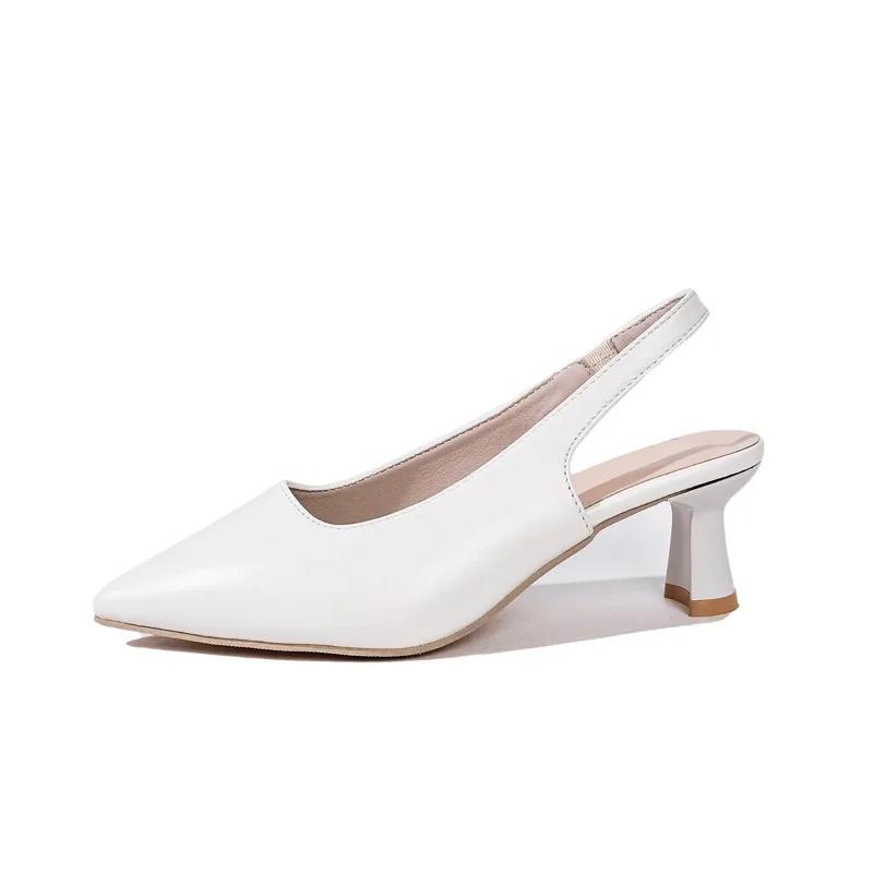 Fashion Plus Size 2025 Summer Fashion Women's Slingbacks High Heels Novelty Pointed Toe Slip On Thin Heels Pumps for Versatile New Dress