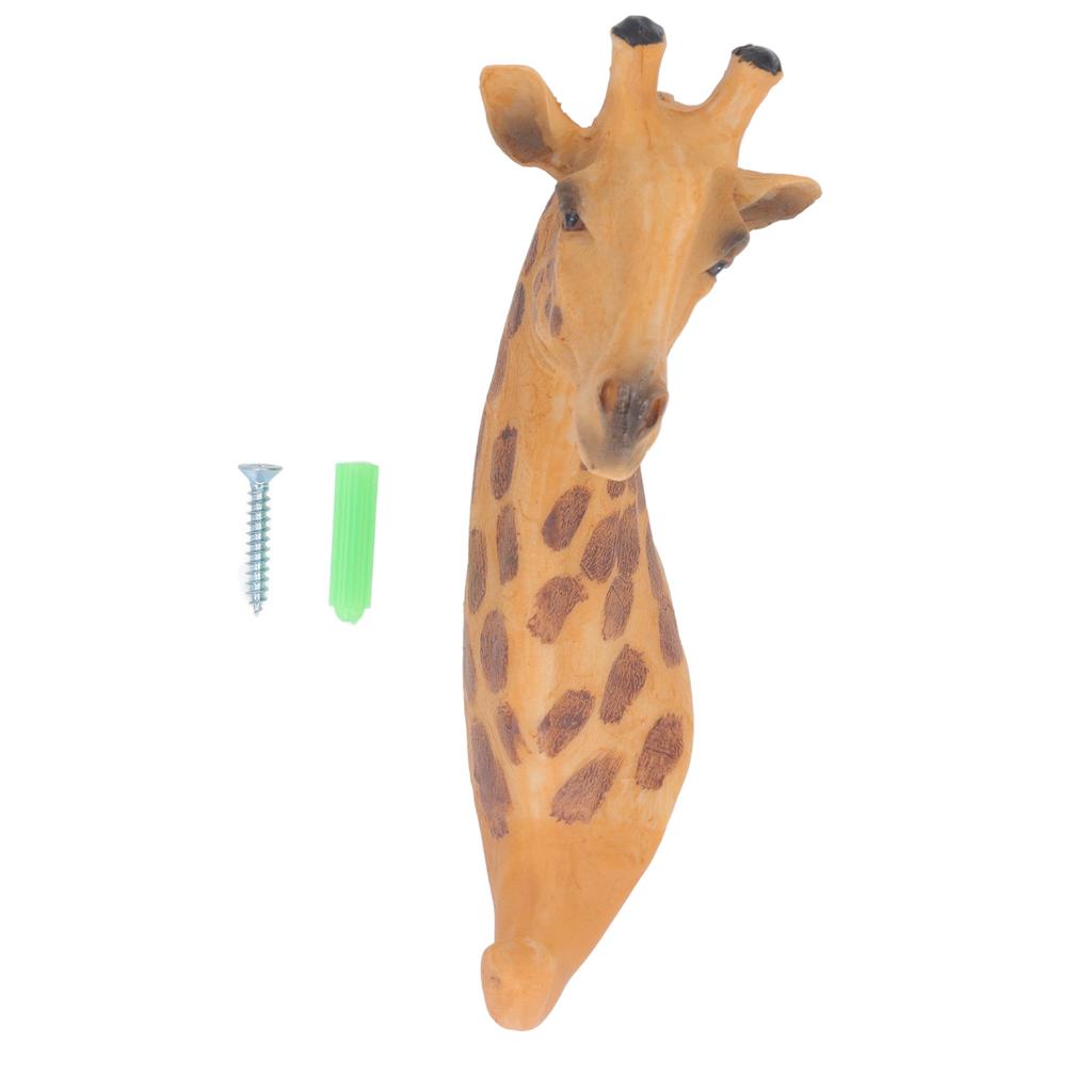 Animal Antlers Coat Hook Resin and Iron Multifunctional Vintage Animal Wall Hook Hanger Giraffe