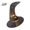 Décorations d'Halloween Intérieures Chapeau de Sorcière Lumineux Décor Suspendu Sorcier Lumineux LED Guirlande Frange Étoile Scintillante Porche Extérieur Plafond Effrayant