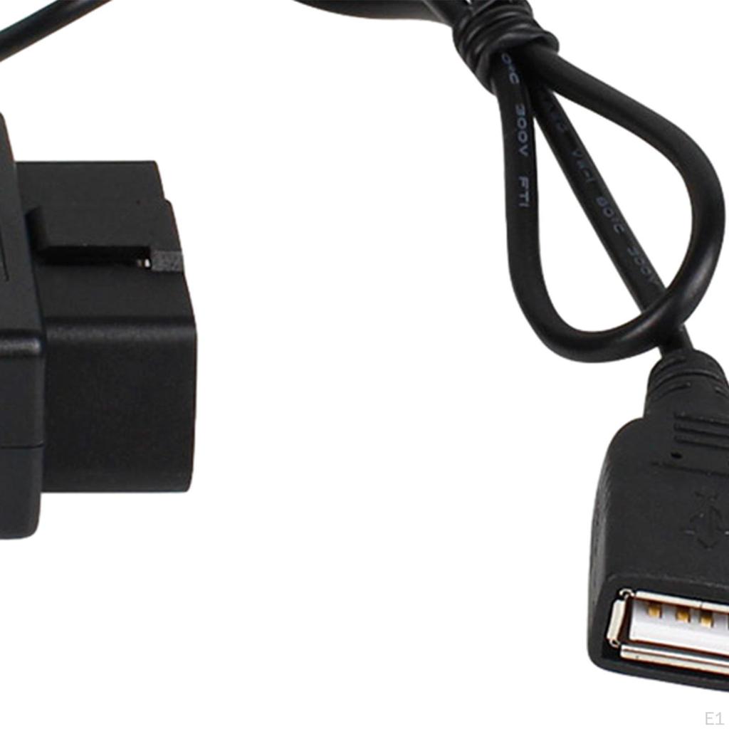 OBD Hardwire Set USB Car Charge Cable with Switch 5V Female Adapter Parts Power Charging