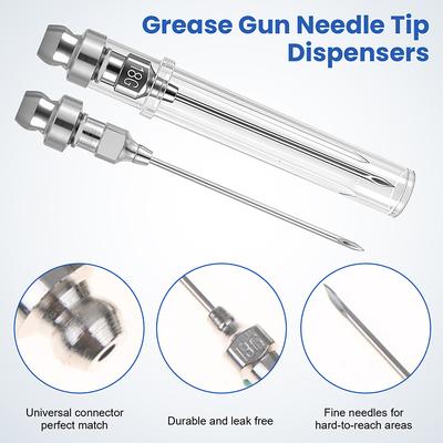 5/7Pcs Grease Gun Needle Accessory Set Dispenser Rubber Coupler Adapter Injector Detachable Nozzles For Narrow Tight Spaces