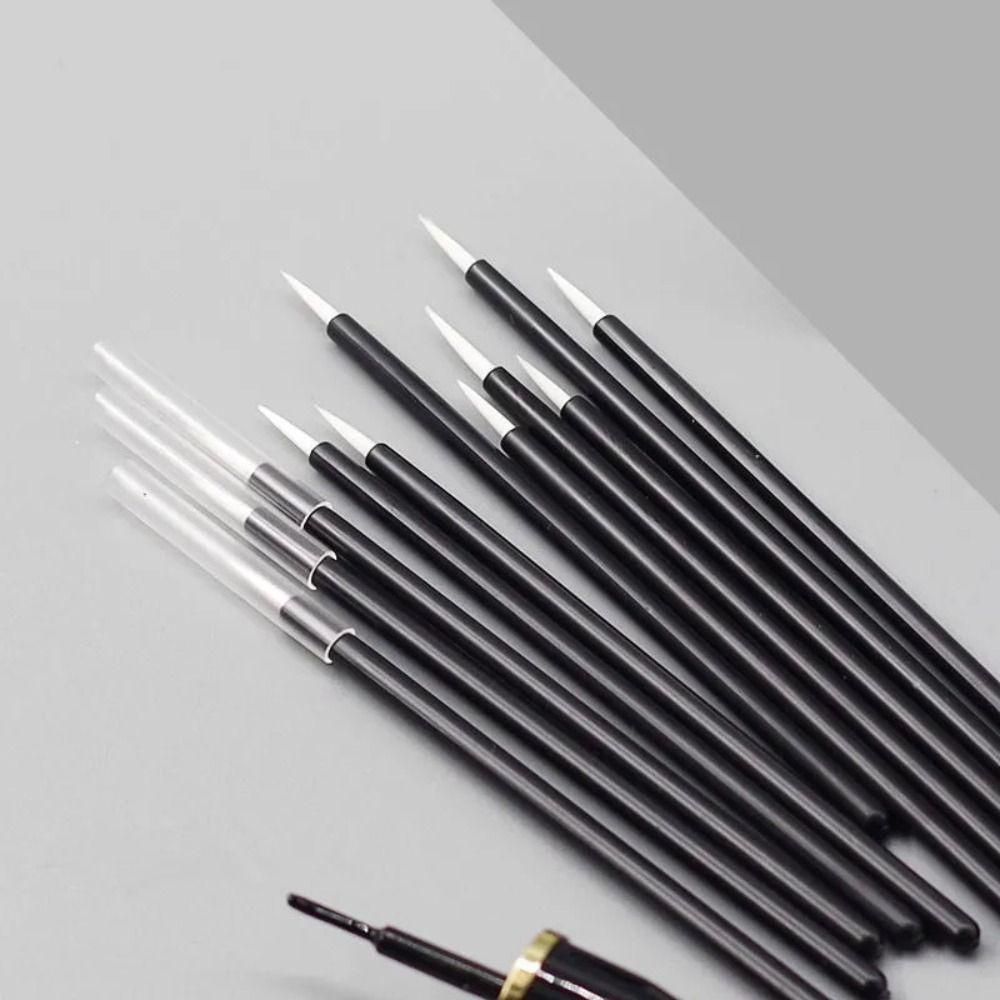 50/100Pcs Precision Lip Liner Contour Brush Micro Disposable Eyeliner Brush with Cap Women