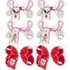 Children's three-dimensional lock edge bow children's hair clip Santa Claus embroidery thread band hair clip handmade baby hair accessory