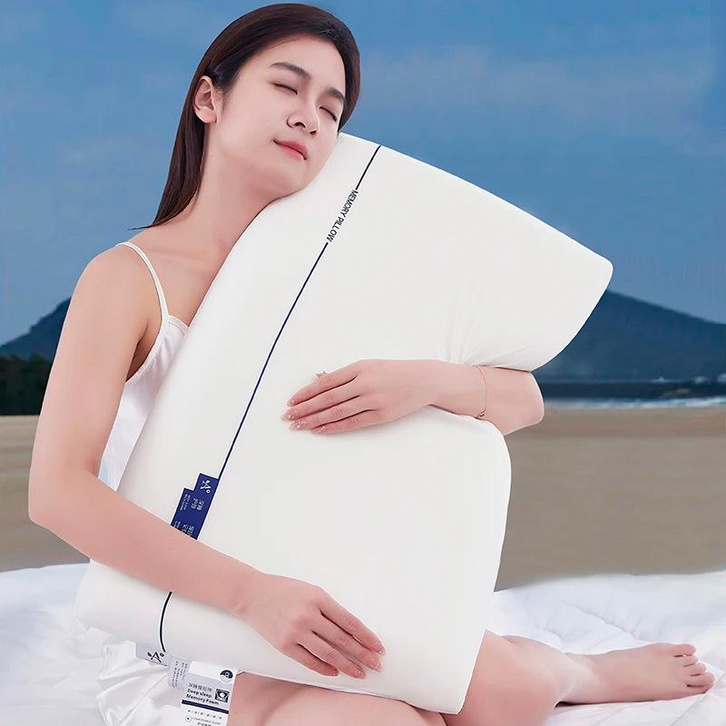 Yunduo Deep Sleep Memory Foam Pillow Double Core Home Cervical Support Zero Pressure Slow Rebound K80 Bread Pillow