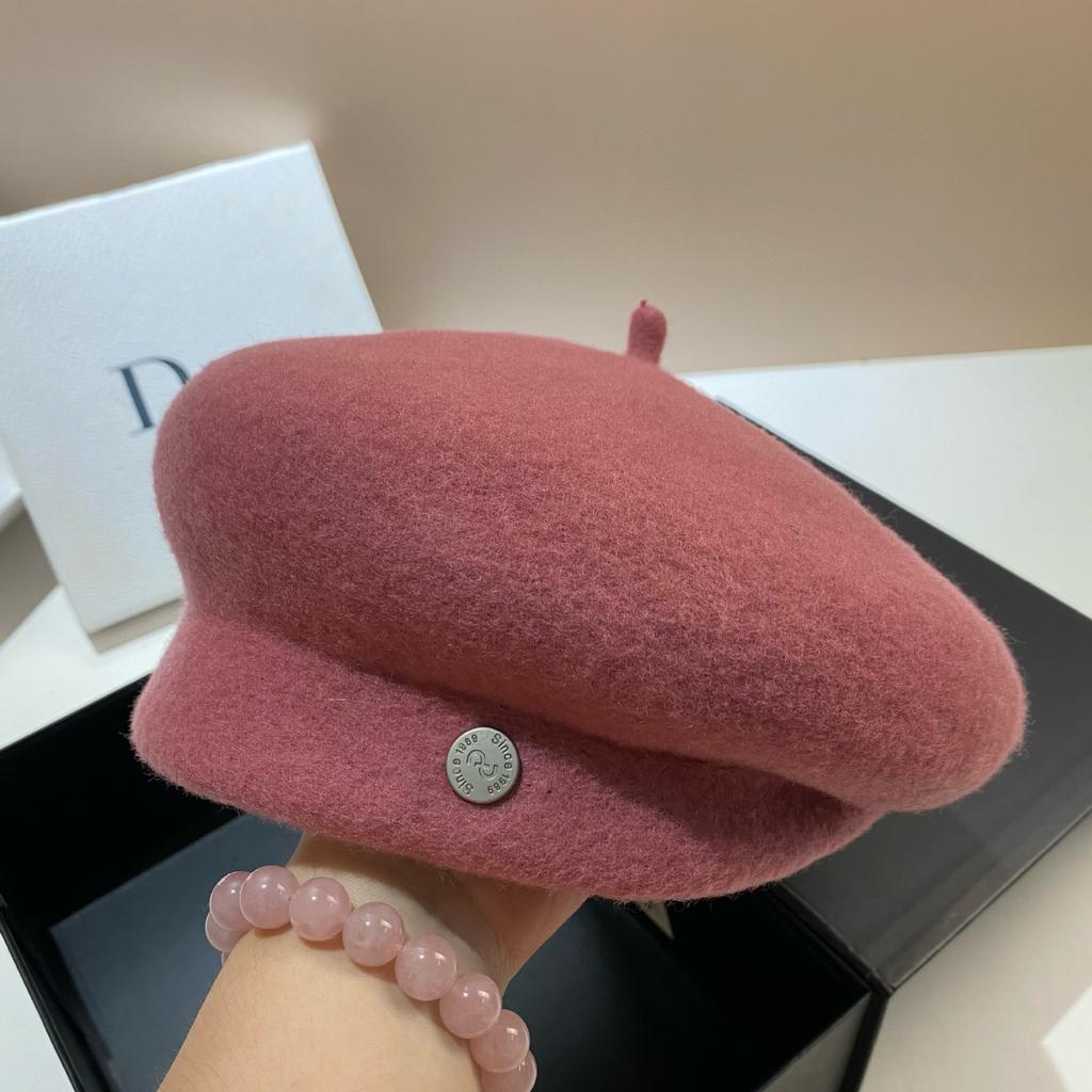 Warm Sun In Winter~ Japanese Sweet Retro Wool Beret High Quality Designer Irregular Painter Hat