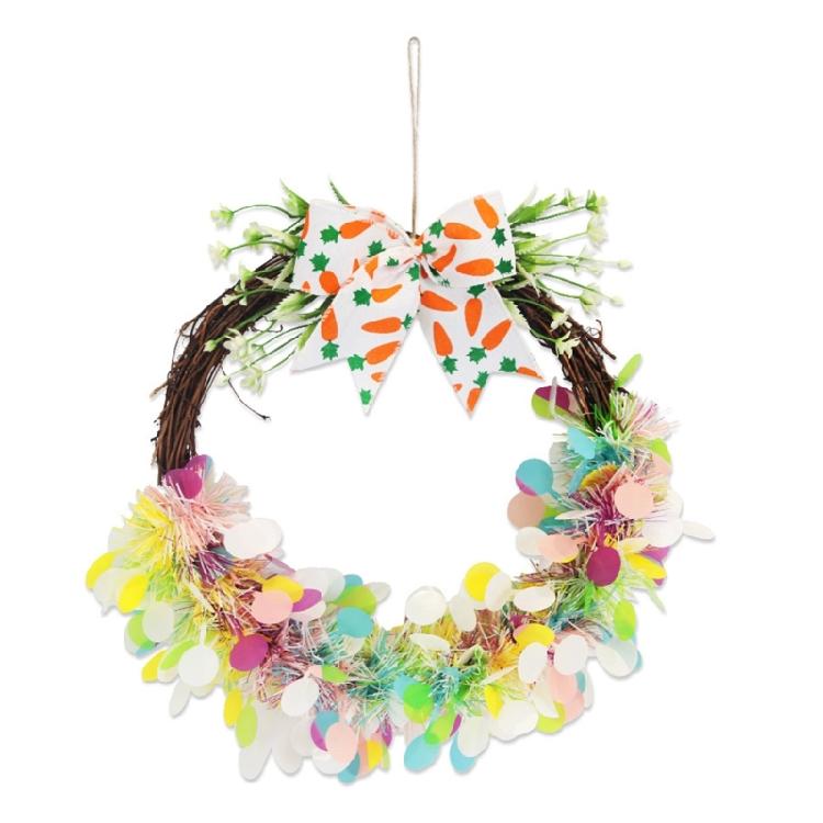 

Holiday Wreath Features Colorful Strips Bows Various Designing for Home and Business Shop Decoration