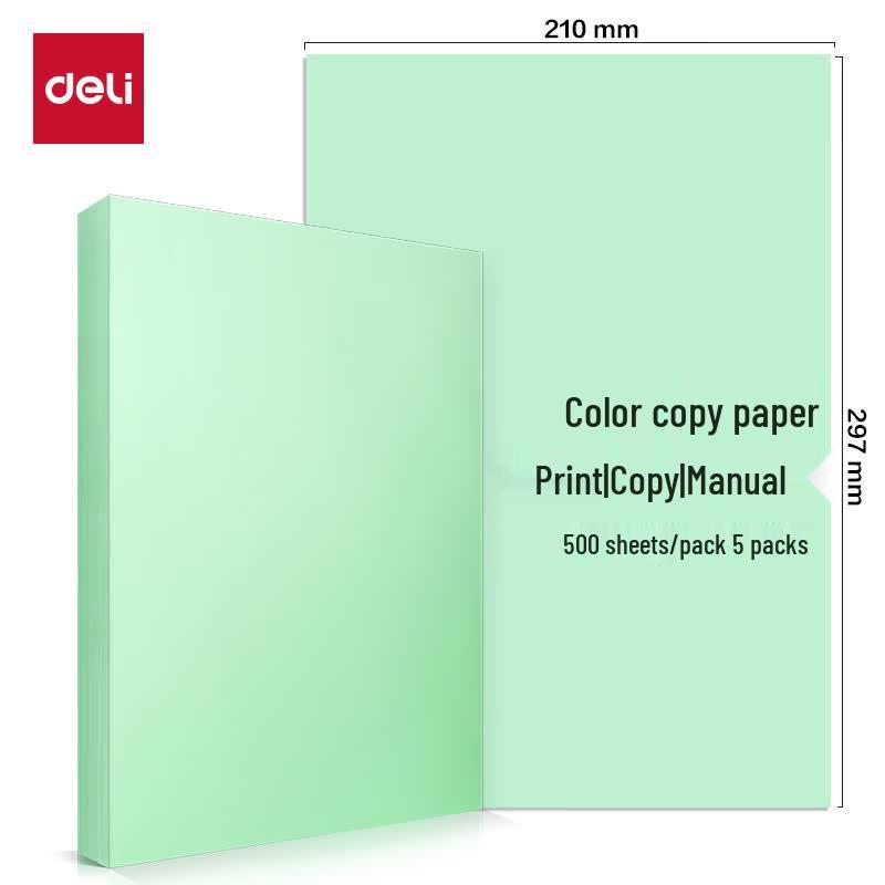 Deli A4 70g Light Green Colored Paper