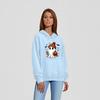 Women's O-neck Long Sleeve Halloween Printed Top Solid Color Hoodie