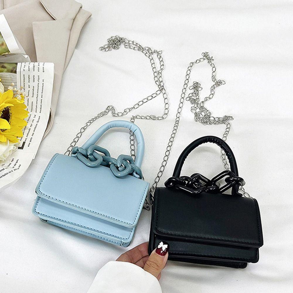 

Сумка через плечо ярких цветов из искусственной кожи, маленькие сумки, повседневная сумка через плечо с цепочкой для женщин и девочек