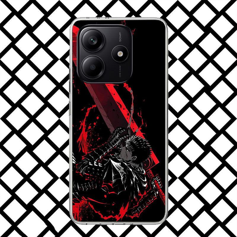 G-Guts B-Berserks Anime Phone Case for Xiaomi Redmi Note 15 14 14S 13 12 12S 11 Pro Plus 11E 11T 11S 10S 5G Soft Cover Fundas Re
