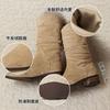 Spring and Autumn Western Cowboy Boots Women's Summer Medium Tube Thick Heel Martin Boots Skinny Pile Knight Boots 2025 New