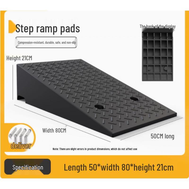 Rubber Curb & Threshold Ramp Mat for Home and Car 