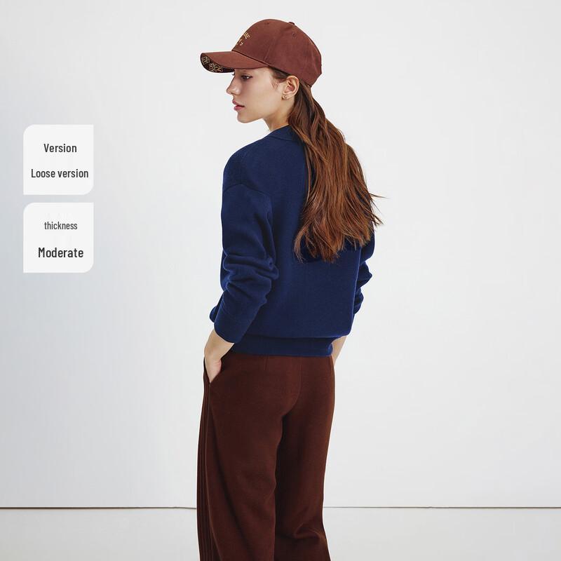 Navigare Women's Loose Fit Wool Knit Sweater