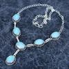 Blue Triplet Opal Gemstone 925 Sterling Silver Jewelry Necklace 18" M-3182