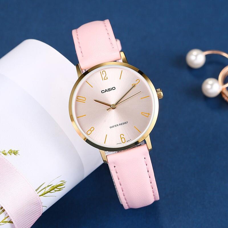 Casio Damen Standard Serie Pinke Uhr LTP-VT01GL-4B LTP-VT01GL-4B