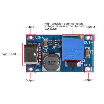 MT3608  Micro USB  Type-c Buck Converter DC2–24V To 5/9/12/28V  Step -Up Module Power Supply