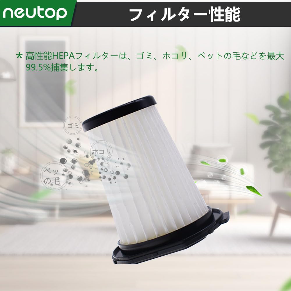 Neutop Replacement Filters Compatible with Iris Ohyama and Vacuum Pack of 8 IC-H50, IC-H50-CW, IC-H50-HA, IC-H50-B Cleaners,