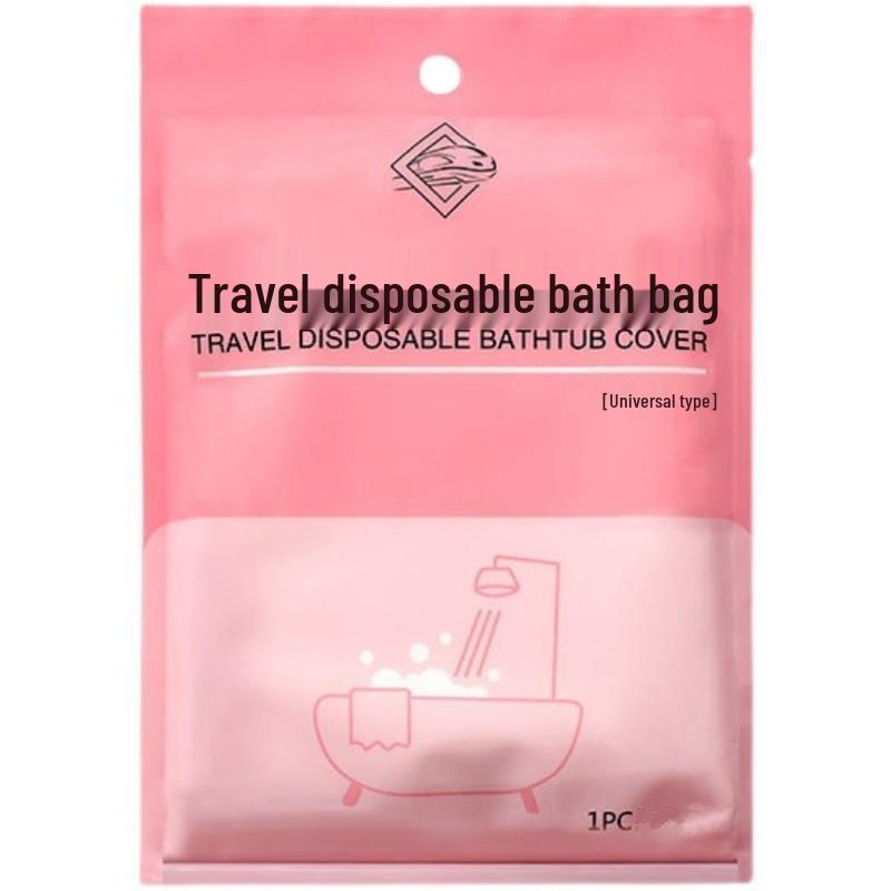 Extra Large Disposable Bath Bag - Individually Wrapped for Bathing, Travel, Hotel Use, Fits Bathtub or Wooden Bucket