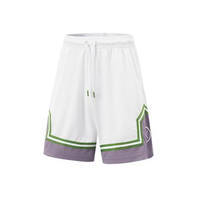 Li Ning Color Block Versátil Cómodo Pantalones Cortos Deportivos Pantalones Cortos para Hombre Blanco AAPV017-3
