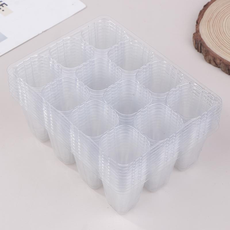 6/12 Holes Vegetable Seedling Pots Seedling Tray Garden Pots Durable Seed Germination Plant Flower Pots Grow Box For Planting
