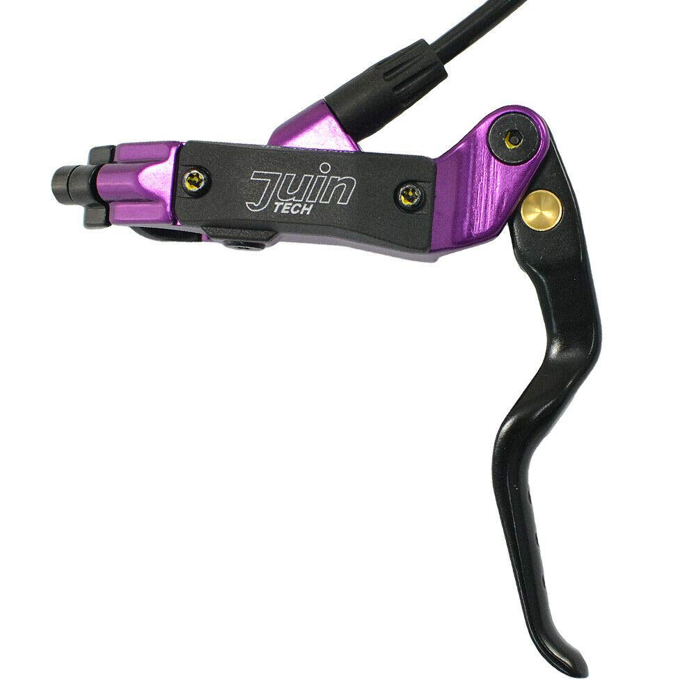 JUIN TECH DB1 MTB Hydraulic Disc Brake JT2268 E-bike Dual-Piston Set(F+R) w/160mm Rotor, Purple,