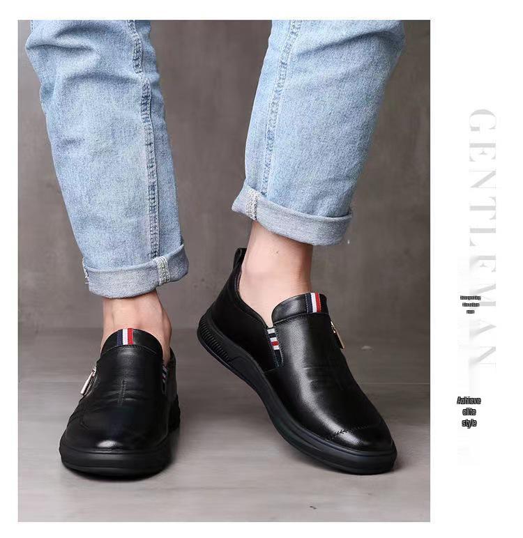 Stylish Winter Business Casual Leather Shoes for Middle-Aged Men