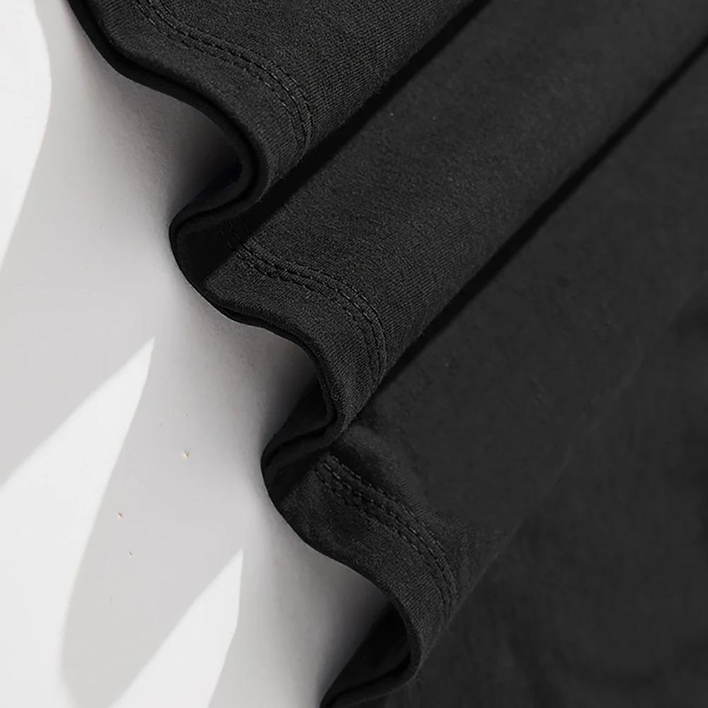 T-Shirt 100%  Yamagata Electrocardiogram Pattern Print Summer Round Neck Breathable Oversized Tee Casual Fashion Clothing