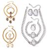 5Pcs Irregular Clavicle Chain Set Exaggerated Necklace Bracelet Ring Suit  Party