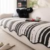 Light Luxury High-Grade Leather Sofa Cushion  New Anti-Cat Scratch Cover Cloth Towel Half-Edge Velvet Autumn And Winter Special-Shaped Sofa Seat