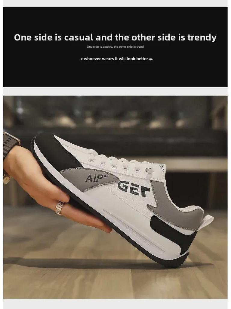 Men's Korean-Style Trendy Thick-Soled Sports Shoes - Fashionable Casual Running Low-Tops