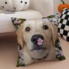 Labrador Retriever Cushion Cover Linen Pillow Case Soft Breathable Protective Couch Room Decoration