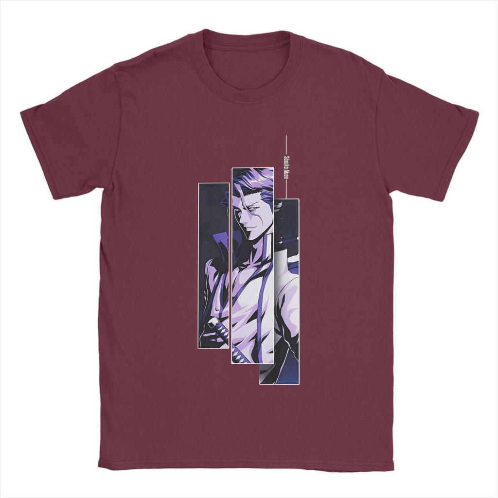 Funny Aizen Sousuke T-Shirt Men O Neck 100% Cotton T Shirt Short Sleeve Tee Shirt Gift Tops